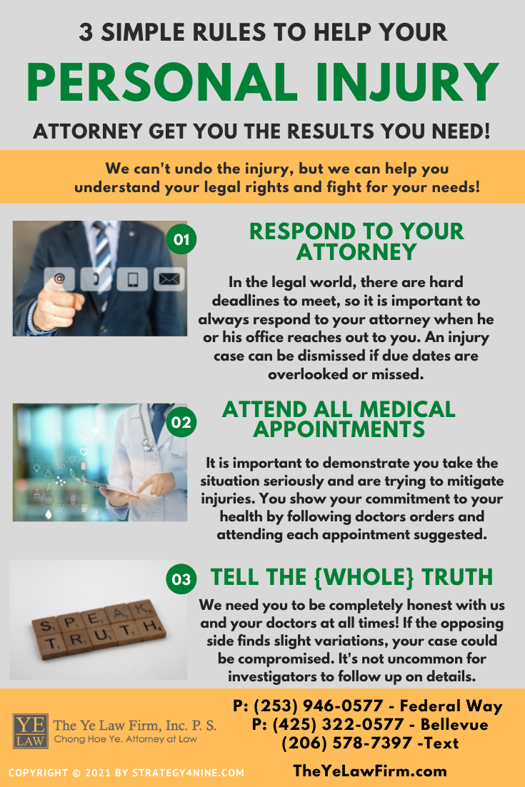 3 Simple Rules To Help Your Personal Injury Attorney Get You The Results You Need